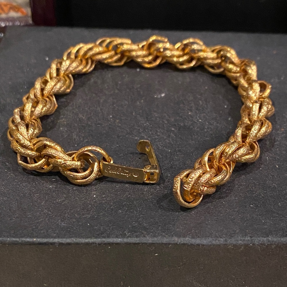 Celebrity Gold Tone Chain Bracelet